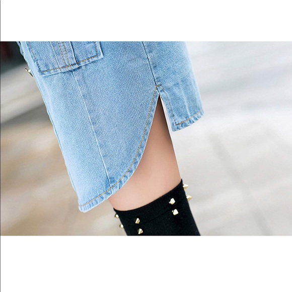 Slim Long Sleeve Denim Outercoat Jacket - Picture 7 of 7